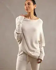 Off Shoulder Draped Jumper