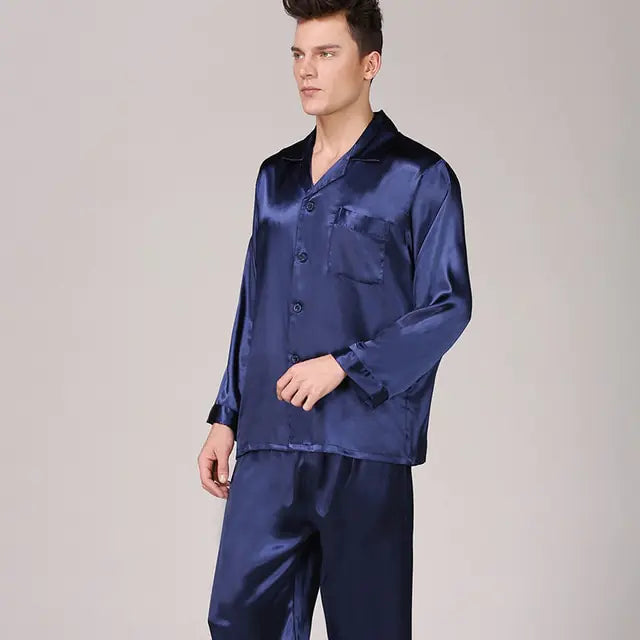 Men's Designer Ice Silk Pajama Set