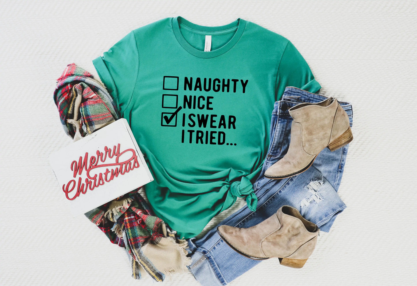 I Swear I Tried Shirt, Funny Christmas Shirts, Christmas Shirt