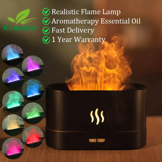 Aroma Diffuser Air Humidifier Ultrasonic Essential Oil Flame Lamp